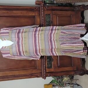 DRA Los Angeles Women's S Multi Color Striped Midi Dress